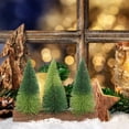 thumbnail image 3 of CIMAXIC christmas Mini Christmas Tree Wooden Base Mini Tabletop Christmas Tree Xmas Party Decoration,8.27"X6.5"X2.76", 3 of 4