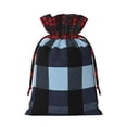 thumbnail image 3 of Color Matching Linen Bundle Mouth Gift Bag Can Be Used For Daily Small Items Midnightblue Buffalo Plaid Check Tartan Scotland_2 Small, 3 of 8
