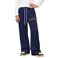 thumbnail image 3 of MAIHAN Boys Sweatpants Letter Graphic Wide Leg Sweatpants Baggy Pants Athletic Track Sweat Pants Joggers,Sweatpants for Boys(Dark Blue,8-9 Years), 3 of 9