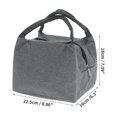 thumbnail image 3 of Unique Bargains Reusable Insulated Lunch Bag with Zip Closure Gray 219 oz, 3 of 7