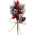 thumbnail image 3 of 5 Pcs Fall Floral Stems,Artificial Christmas Glitter Berry Stems,Lifelike Greenery for Wreaths Christmas Tree Twig Picks for Winter Vase Fillers,Holiday Craft Decorations, 3 of 5