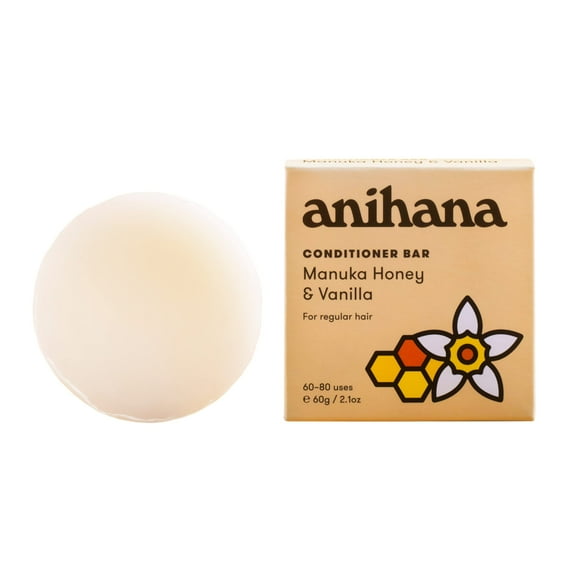 ANIHANA Conditioner Bar | Manuka Honey and Vanilla - Softening Hair Conditioner for Thin to Thick Hair - 2.1 oz (Up to 80 Uses)