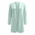 thumbnail image 5 of Lightweight Cardigans for Women, Yigetop Women's Knitted Lightweight Cardigans Solid Casual Long Sleeve Button Down Loose Fit V Neck Open Front Cardigans Cardigans for Women Trendy Green M, 5 of 5