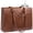 Brown, variant on LOVEVOOK Laptop Bag for Women,15.6 Inch Work Teacher Bags Leather Tote Bag Briefcase Waterproof Computer Bag for Women，Black-White-Brown