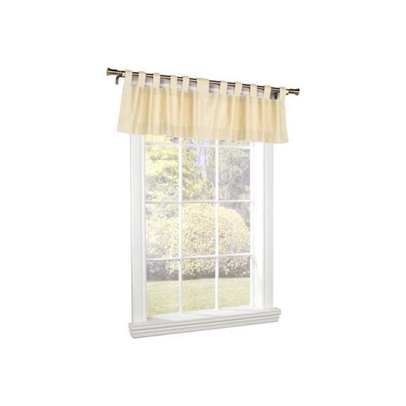 Commonwealth Thermalogic Weathermate Solid Tab Valance in Natural