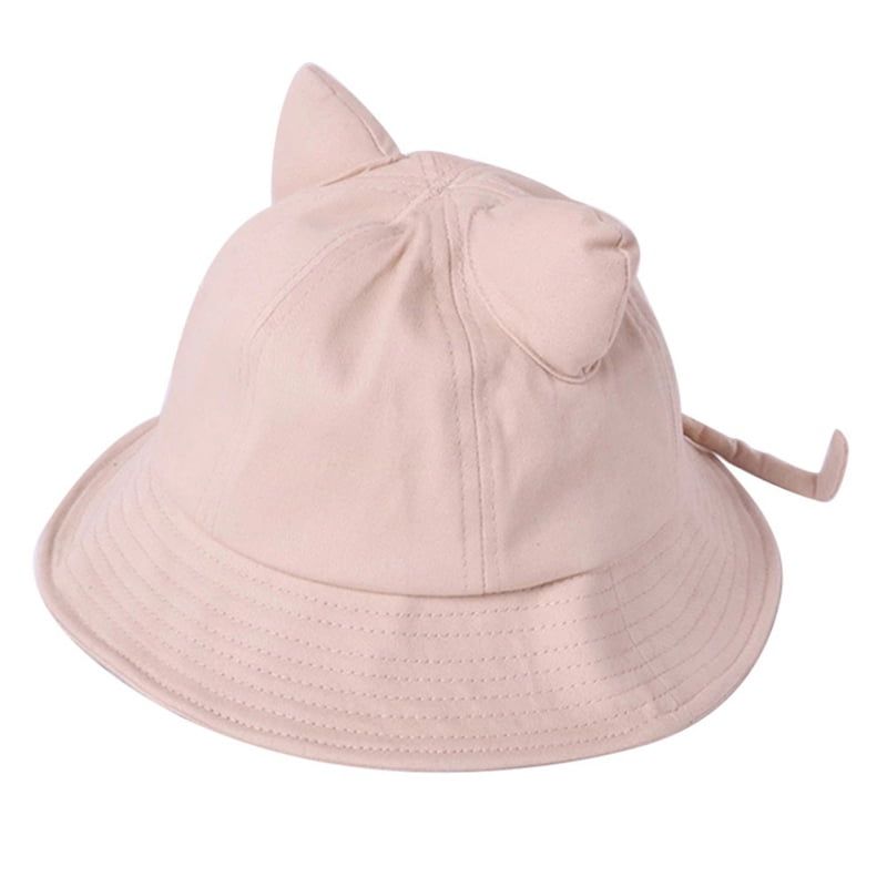 Girl Bucket Hats Cute Cat Ears Hat Female Literary Cat Ears Ruffle Bucket  Hats - Walmart.com