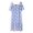 Blue, variant on Women's Summer Casual Short Sleeve Dresses Print Waist Dress