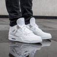 thumbnail image 2 of Jordan Brand New Classic Metallic white Retro High-Tops - Silver Anniversary Edition, 2 of 5