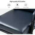 thumbnail image 6 of Faux Leather Home Office Chair, Swivel Task Desk Chair with Padded Cushion, Navy, 6 of 8