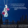 thumbnail image 2 of Gem Stone King 925 Sterling Silver Pink Created Sapphire and Red Created Ruby and Swiss Blue Topaz Pendant for Women (1.75 Cttw, Gemstone September Birthstone, Heart Shape 5MM, 18 inch Chain), 2 of 6