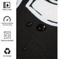 thumbnail image 3 of Happy Halloween Skull Shower Curtain, Funny Dance Skeleton Day of Death Gothic Bathroom Decor, Waterproof Fabric Polyester Curtain Set, with 12 Hooks 72 x 72 Black White, 3 of 5