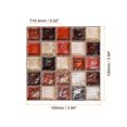 thumbnail image 2 of Pelar y Pegar Azulejos Protección Contra Salpicaduras 25 Hojas 3.94'x3.94' Unique Bargains Impermeable Mosaico Rojo+Negro, 2 of 7