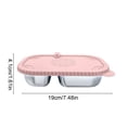 thumbnail image 3 of Dvkptbk lunch Boîte à en Acier Inoxydable Compartimentée Boîte à lunch Antichoc Boîte à Collation Boîte Bento en Acier Inoxydable et Silicone avec Couvercle, 3 of 6