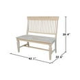 thumbnail image 7 of Vista Slat Back Solid Wood Bench - Unfinished, 7 of 7
