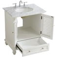 thumbnail image 5 of Elegant Decor Rhodes 30" Single Marble Top Bathroom Vanity in Antique White, 5 of 16