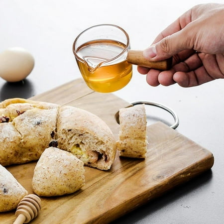 

Hazel Tech//Multi-functional Taste Dish Coffee Mini Milk Pan Glass Sauce Vinegar Plate Gravy Boats With Handle