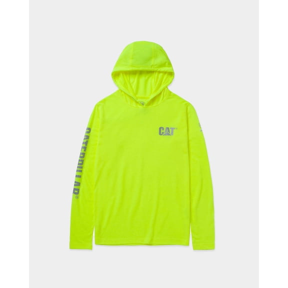 Women's Hi-Vis UPF Hooded Banner Long Sleeve T-Shirt | CAT® WORKWEAR