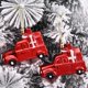 thumbnail image 5 of 2 piezas de adornos para árboles de Navidad, bolas de plástico para Navidad, adornos rojos, pequeños colgantes para árbol, decoración para fiestas de Navidad para el hogar, 5 of 5