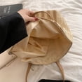thumbnail image 6 of TBOLINE Unisex Adult Straw Woven Underarm Shoulder Bag Summer Beach Handbag (Light Brown), 6 of 9