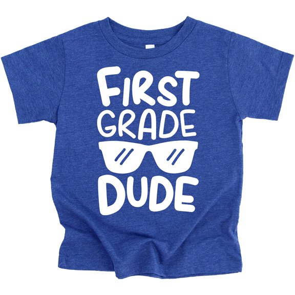 1st Grade Dude First Day of School Gift Back to School T-Shirt Boys Back to School Vintage Royal Shirt 4T