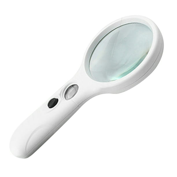 Xihbxyly Lupa Led, Aumento de 45X con 3 Led, Mango Ergonómico, Diseño Compacto y Ligero, Ideal para Joyería, Lectura y Reparación de Circuitos, Herramienta Portátil de Mano, Tamaño 19 X 8,3 Cm.