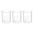 thumbnail image 1 of Unique Bargains 3Pack 50ml Low Form Glass Beaker, 3.3 Borosilicate Glass Graduated Measuring Cups with Spout, 1 of 5