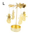 thumbnail image 1 of Golden Hot Rotating Candle Holder Christmas Revolving Metal Transit Home Windmill Decoration Lantern J1O3, 1 of 9