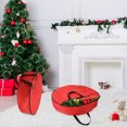 thumbnail image 2 of Christmas Storage Bag Cover Protect Dual Zipper Large-capacity Easy To Carry Round Red Oxford Cloth 1PC Organize Tools, 2 of 6