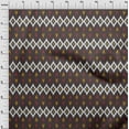 thumbnail image 4 of oneOone Cotton Poplin Brown Fabric Ikat Dress Material Fabric Print Fabric By The Yard 42 Inch Wide, 4 of 4