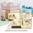 thumbnail image 2 of Cutebee Diy Doll House Miniatura con muebles Led Music Dust Cover M kaili Sencillez, 2 of 5