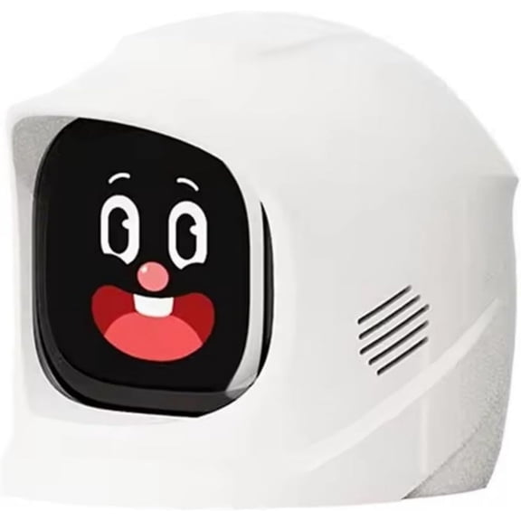 Motion-Activated Car Robot Dashboard Decor - Smart Emotional Companion with 90  Animated Expressions, Center Console Gift(LR White 1 PCS)