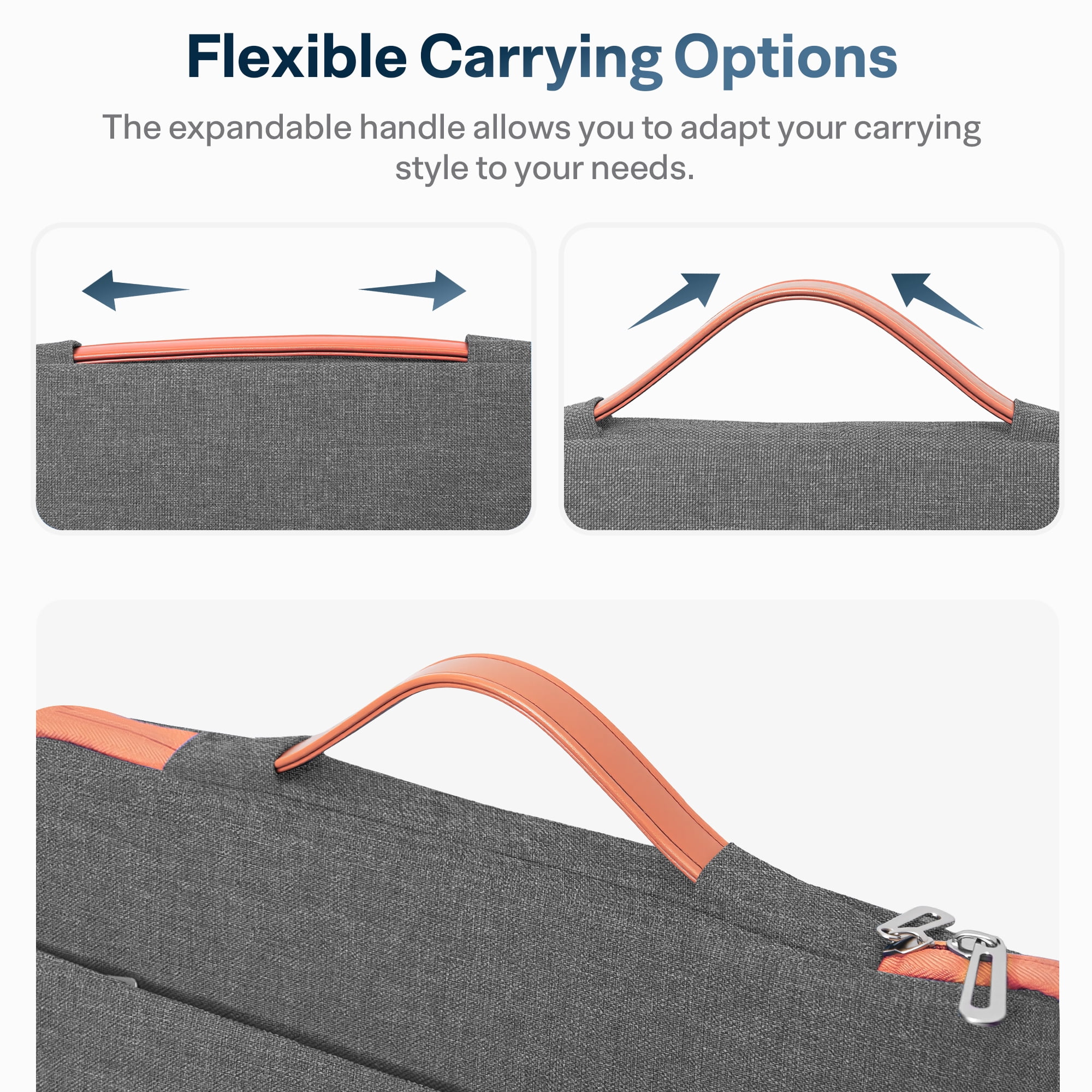 15.6''-17''Laptop Case,Laptop Sleeve 16'',Zipper Laptop Bag,Wear Resistance,Shockproof Soft Padded Cover Carrying Computer Bag,Gray