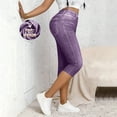 thumbnail image 3 of Nmnitkp Women's Stretchy Capri Jeggings High Waisted No Denim Jean Pants Stretchy Tummy Control Skinny Jean Leggings, 3 of 9