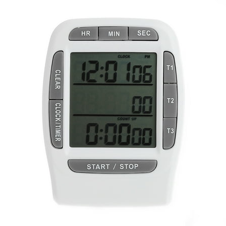 Ciwanning Digital LCD Multi-Channel Timer CountDown Laboratory 3 Channel Timers 99 Hours