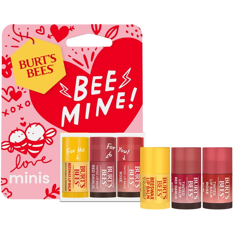 Burt's Bees Bee Mine Minis Lip Balm Gift Set, 3-Pack, 0.049 oz