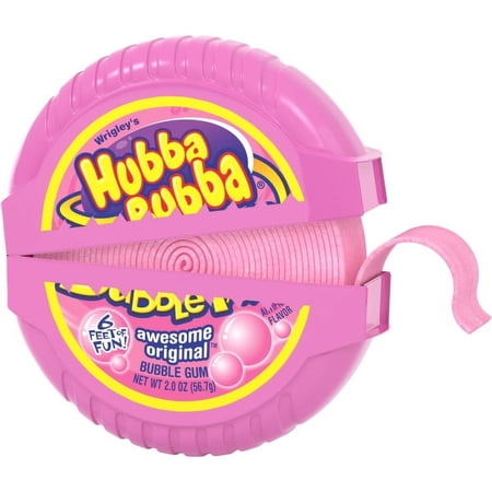 HUBBA BUBBA ORIGINAL BUBBLE GUM TAPE, 2 OUNCE (6 PACKS)