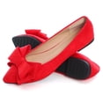 thumbnail image 3 of Zapatillas de ballet TN TANGNEST de gamuza roja sandía para mujer, 3 of 7