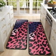 thumbnail image 4 of Kitchen Rugs Sets Of 2,Pink and Black Of Leopard Print Anti Fatigue Kitchen Mat Rugs Non Slip Washable,Decorative Kitchen Floor Mats for Kitchen,Sink,Laundry,17"x47"+17"x47", 4 of 5