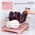 thumbnail image 4 of xinxixnxx Dish Drying Rack Kitchen Gadgets Shelf Countertop Holder Dinnerware Plates Organizer Metal Storage Drainer Pink, 4 of 6