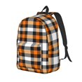 thumbnail image 1 of Easygdp Orange Plaid Mochila de Lona Resistente para Laptop, Compatible con Laptops de 15 a 17 pulgadas, Ideal para Escuela, Trabajo y Viajes-Medium, 1 of 5