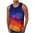 thumbnail image 2 of ZCFZJW Ombre Tank Tops for Men Big and Tall Casual Tie Dye Gradient Print Sleeveless Vest Loose Lightweight Casual Basic Workout Tees Shirt Multicolor#07 XXL, 2 of 6
