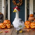 thumbnail image 6 of 23 Inch Porch Goose Halloween Outfit, Red Bat Wings Hat Festive Dress Up Costume for Goose Figurine, Porch Courtyard Decor (D), 6 of 6