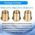thumbnail image 3 of 6PCS Precision Brass Universal Shift Knob Thread Adapters - M8 X 1.25, M10 X 1.25, M10 X 1.5Kit, Fit Most 5/6 - Speed Manual Gear Shift Heads, Hassle - Free Installation Auto Part, 3 of 7