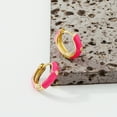 thumbnail image 4 of Joernso 1 Pair Women Huggie Earrings Round Shape Epoxy Sweet Color Portable Anti-deformed Lady Earrings for Gift, 4 of 8