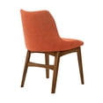thumbnail image 5 of Azalea Orange Fabric and Walnut Wood Dining Side Chairs - Set of 2, 5 of 8