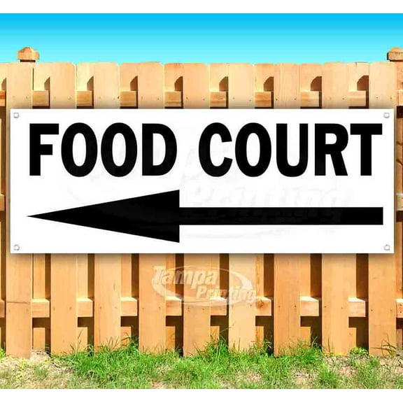 Food Court 13 oz Vinyl Banner With Metal Grommets