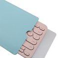 thumbnail image 5 of Funda de cuero para teclado, resistente al agua y al polvo, de PVC, de doble cara, portátil, para viajes, para Logitech K380, color azul claro y plateado, 5 of 5