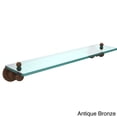 thumbnail image 3 of Astor Place Vanity Glass Shelf  with Beveled Edges - Satin Chrome / 22 Inch, 3 of 5