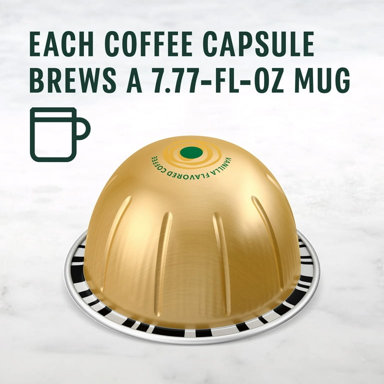Starbucks By Nespresso Vertuo Line Pods - Light Roast Coffee - Creamy  Vanilla - 1 Box (8 Pods) : Target
