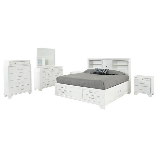 Storage King Bedroom Set 6 Pcs W Chest, King Bed Set With Storage